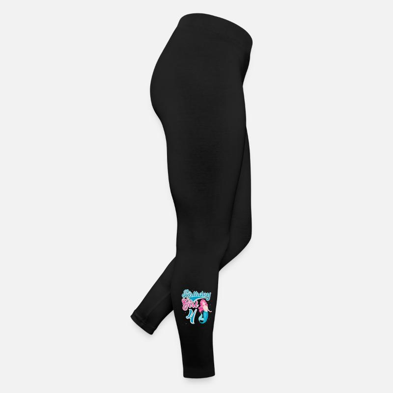 4th Birthday Mermaid Women’s Jersey Leggings
