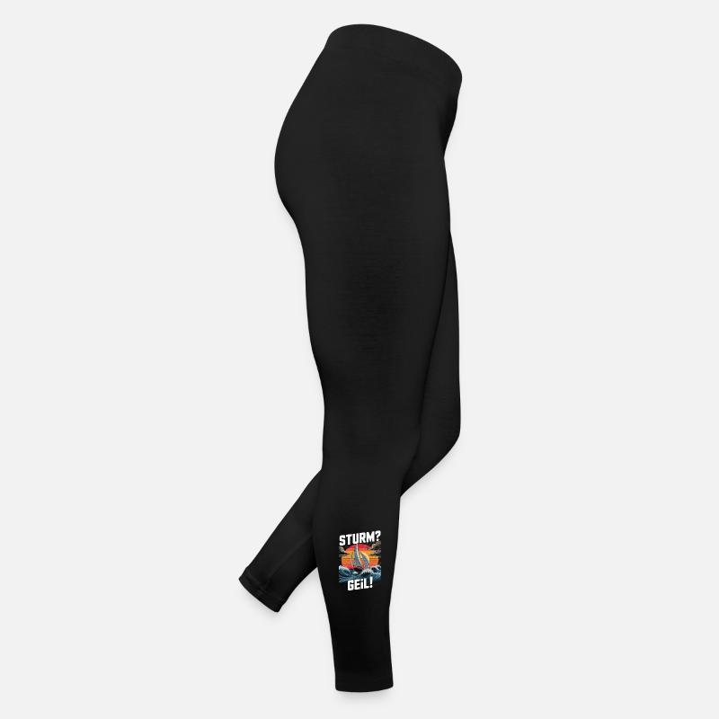 Storm Horny Sailing Waves Sunset Regatta Women’s Jersey Leggings