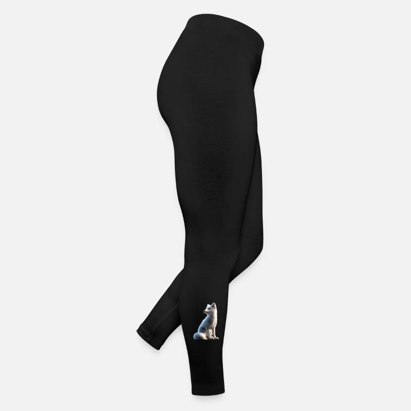 Polarfuchs Schneefuchs Eisfuchs Süßer Weißer Fuchs Frauen Jersey Leggings