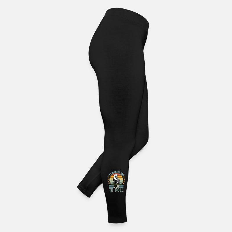 Jamais trop vieux pour rouler sur un roller roller roller roll de derby Legging en jersey Femme