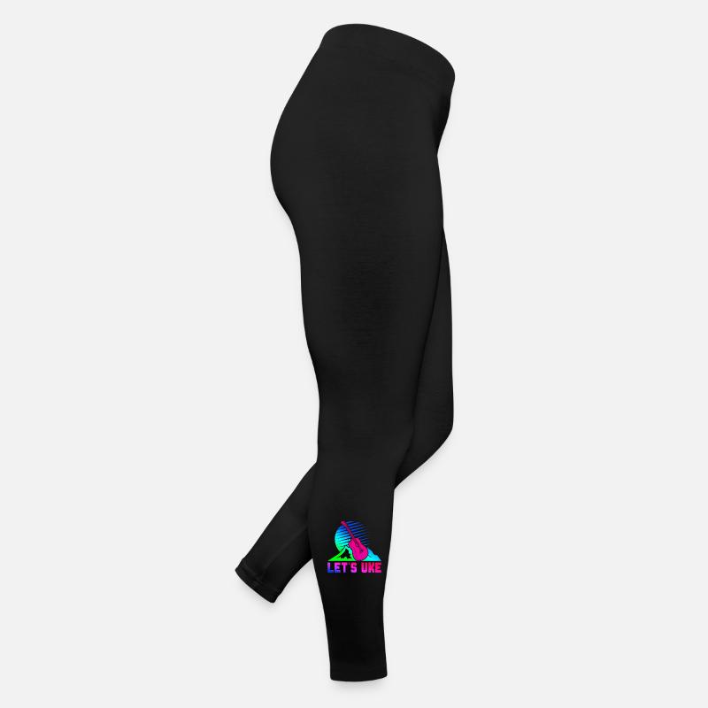 Ukulélé hawaïen ukélé rétro années 80 90 Legging en jersey Femme