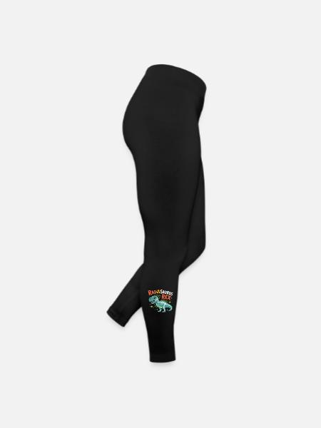 RadSaurus Rex Neon Dino - Legging en jersey Femme - noir - Droite