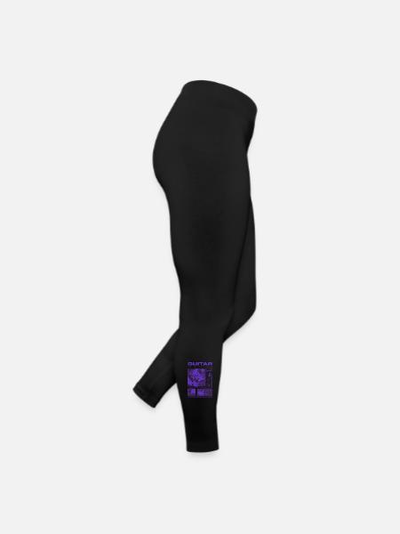 Guitariste Guitariste Rock Musicien streetwear - Legging en jersey Femme - noir - Droite