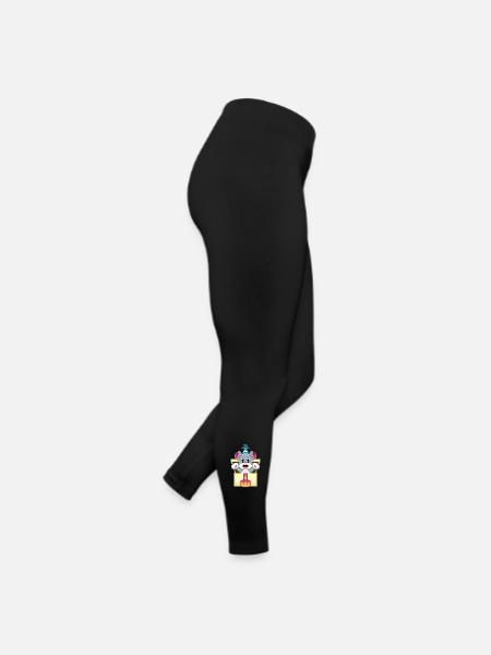 Gâteau d’anniversaire chat - Legging en jersey Femme - noir - Droite