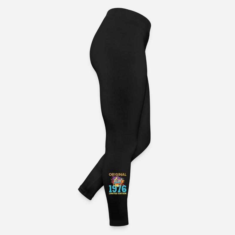 Anniversaire 50 ans 1976 Cassette Vintage Rétro Legging en jersey Femme