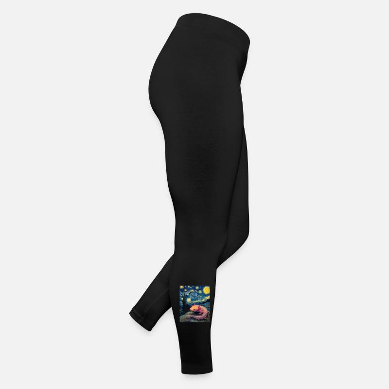 Nuit étoilée de l’Axolotl Van Gogh Legging en jersey Femme