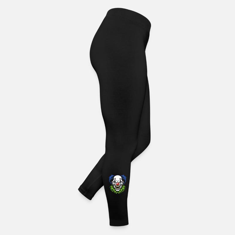 Dämonischer Clown mit grimmigem Grinsen Kostüm Frauen Jersey Leggings