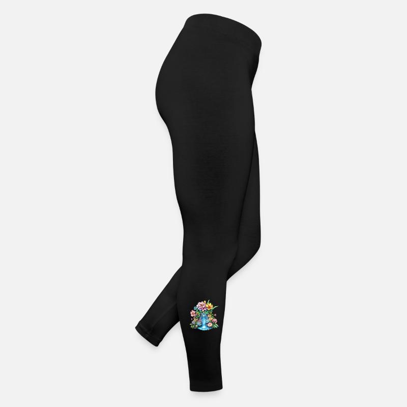 Kaléidoscope de la cascade de fleurs Legging en jersey Femme