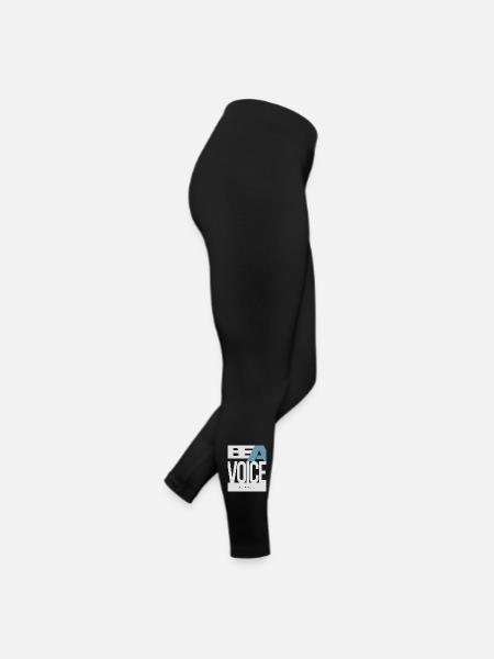 Be a Voice – Not an Echo - Frauen Jersey Leggings - Schwarz - Rechts