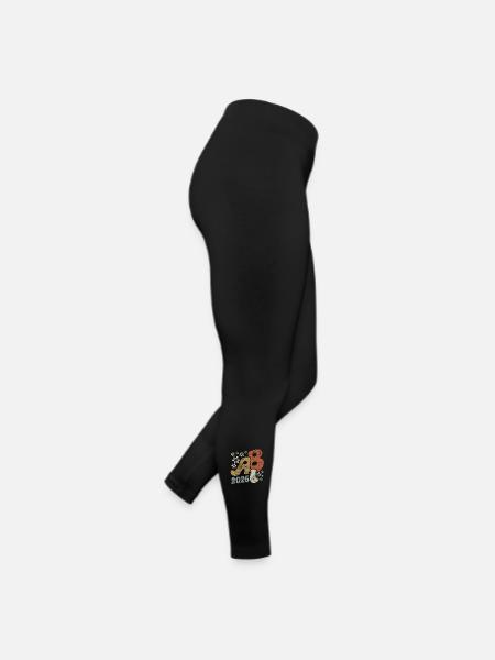 ABI 2026 Blüten Vintage Abitur Geschenk - Frauen Jersey Leggings - Schwarz - Rechts