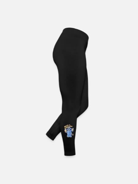 Dick und Durstig Lustiger Spruch Saufen Bier - Frauen Jersey Leggings - Schwarz - Rechts