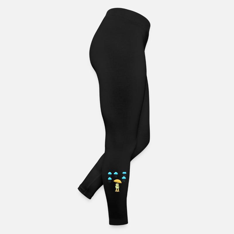 Frosch mit Regenschirm im Regen Frauen Jersey Leggings