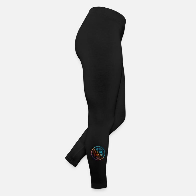 Ich Liebe Dich Spruch Bunt Frauen Jersey Leggings