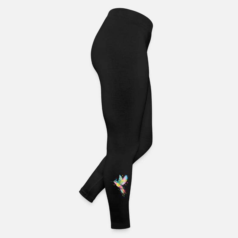 Farbenfroher Kolibri – Graffiti Vogelkunst Frauen Jersey Leggings