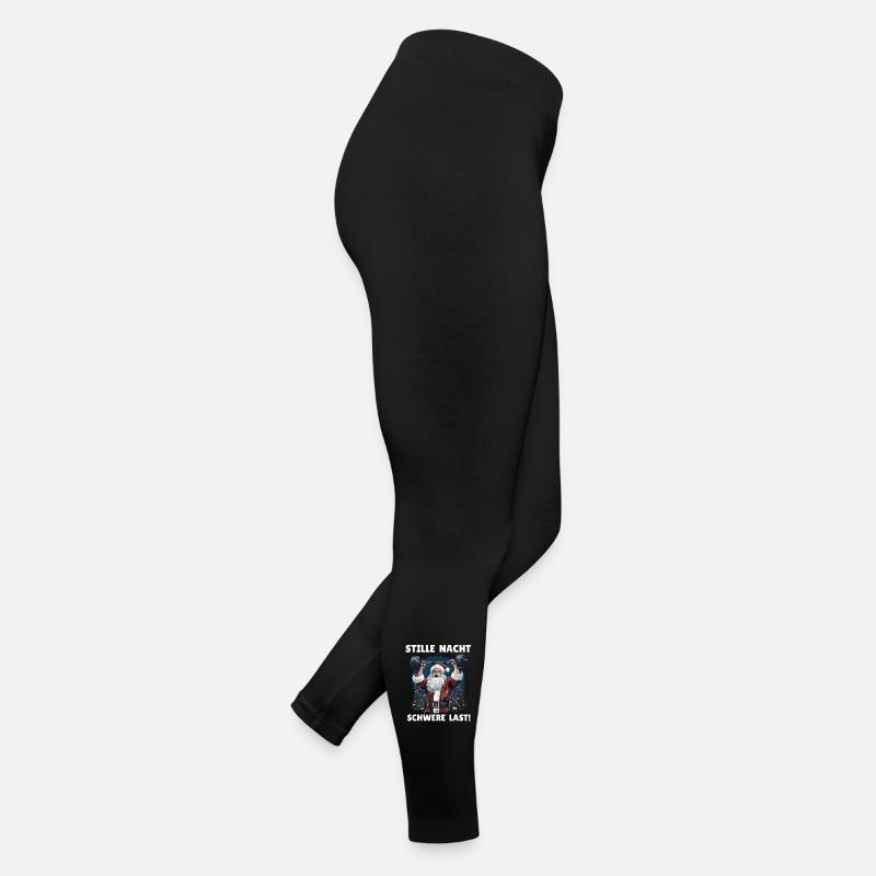 Santa Claus SILENT NIGHT HEAVY LOAD Funny Women’s Jersey Leggings