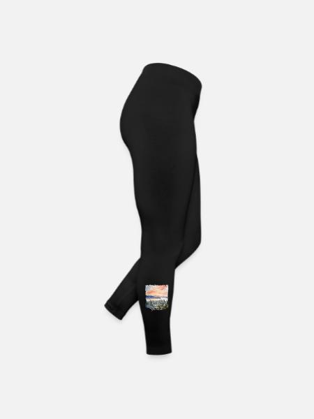 Vancouver Aquarell, Vancouver, Kanada - Frauen Jersey Leggings - Schwarz - Rechts