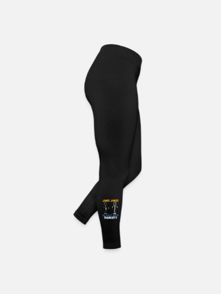 Fitness JUNGE JUNGE DU HASTDOCH TRAINIERT LUSTIG - Frauen Jersey Leggings - Schwarz - Rechts