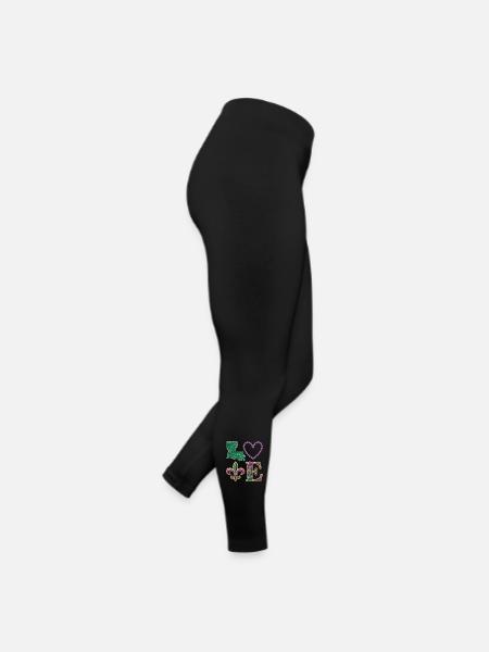 Mardi Gras Louisiana Shirt – Carnival Love - Women’s Jersey Leggings - black - Right