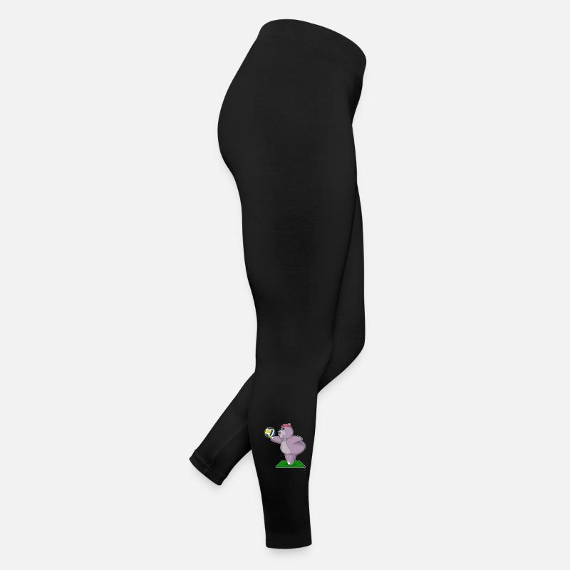 Nilpferd Volleyballspieler Volleyball Sport Frauen Jersey Leggings