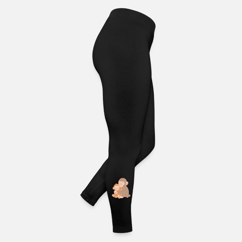 Monkey and Baby Embrace Women’s Jersey Leggings