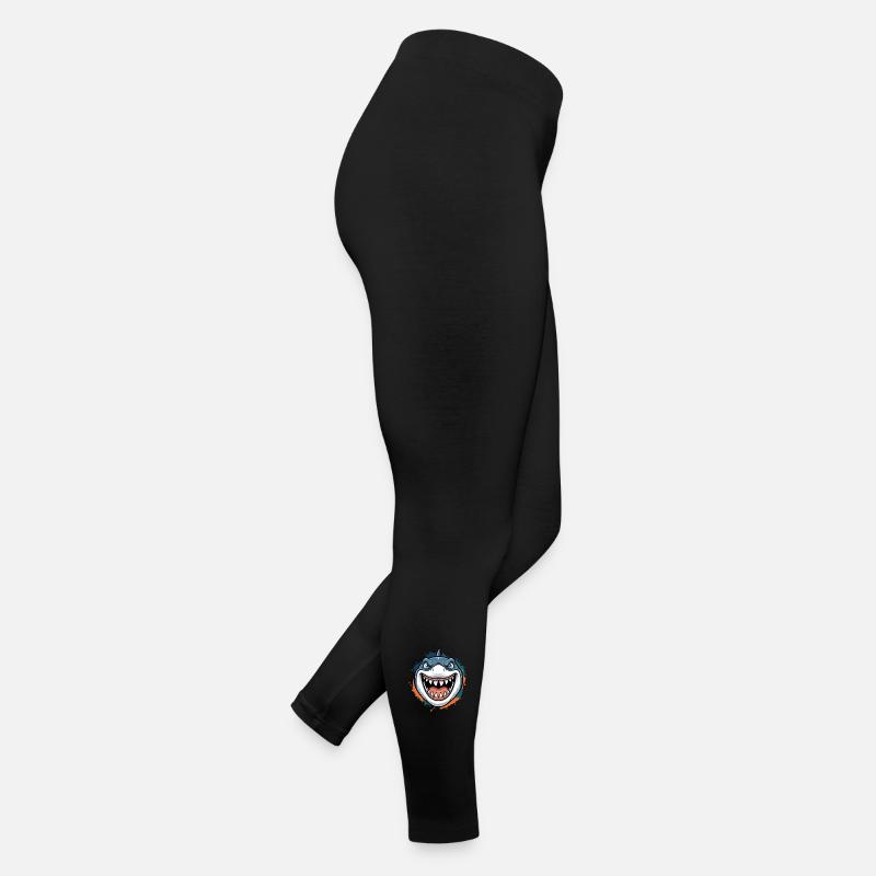 Dessin animé du requin souriant Legging en jersey Femme