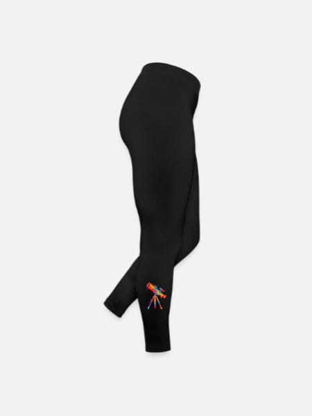 Astronome de télescope Enfants colorés Garçons Astronomie - Legging en jersey Femme - noir - Droite