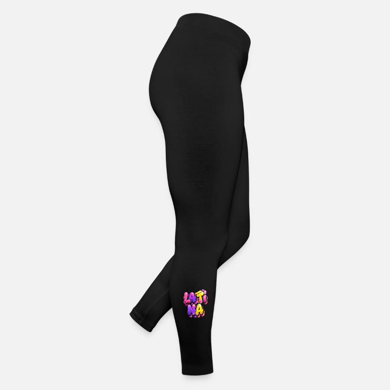 Neon Graffiti Schriftzug Farbverlauf Frauen Jersey Leggings