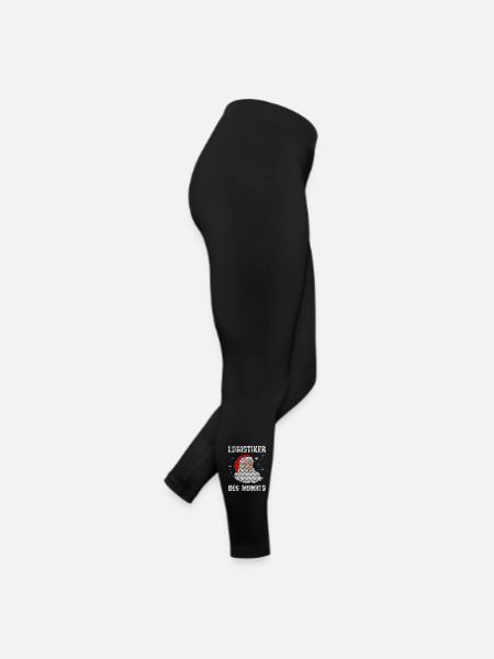 Logistiker des Monats / Weihnachtsmann - Frauen Jersey Leggings - Schwarz - Rechts