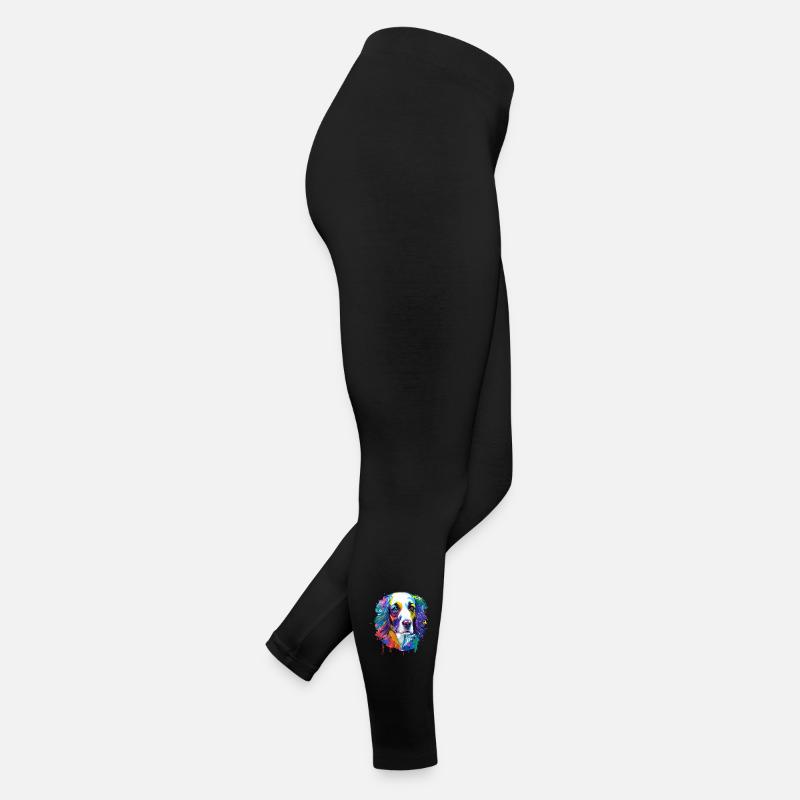 English Springer Spaniel Colorful Splash Art Women’s Jersey Leggings