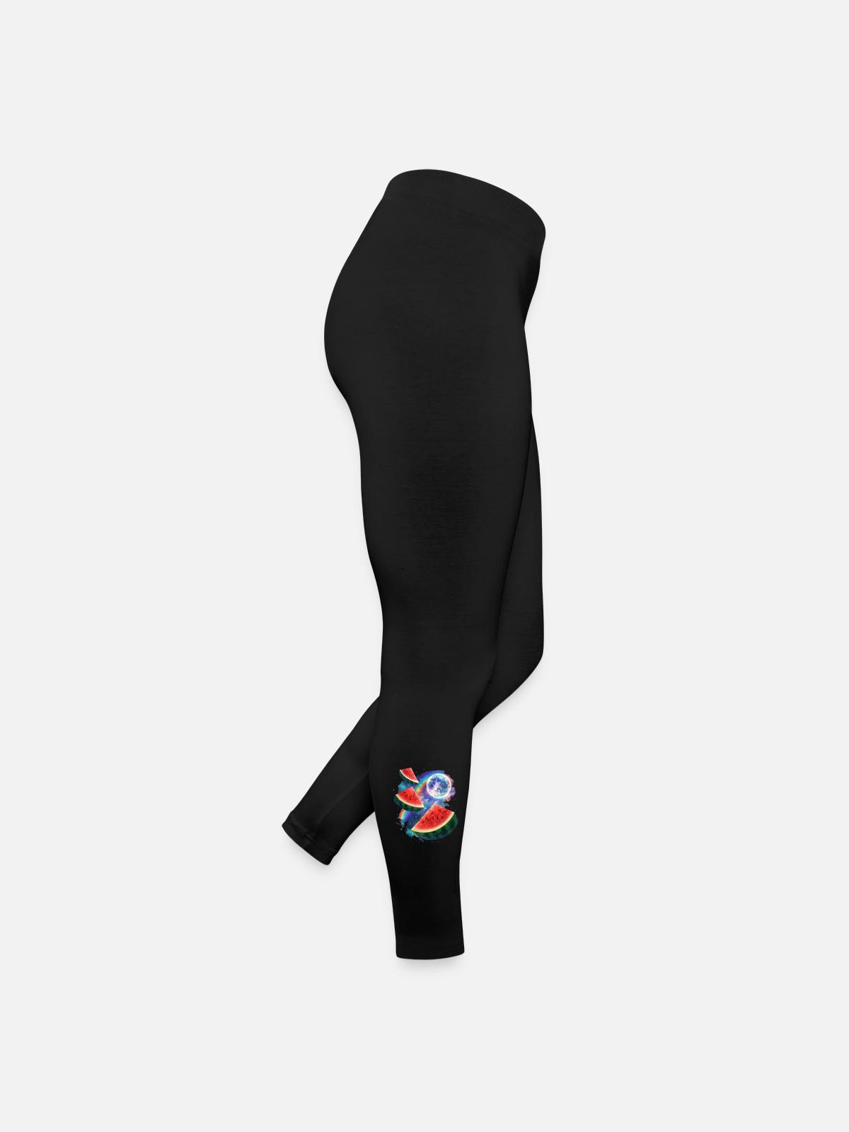 Space Melon Neon Cosmos - Women’s Jersey Leggings - black - Right