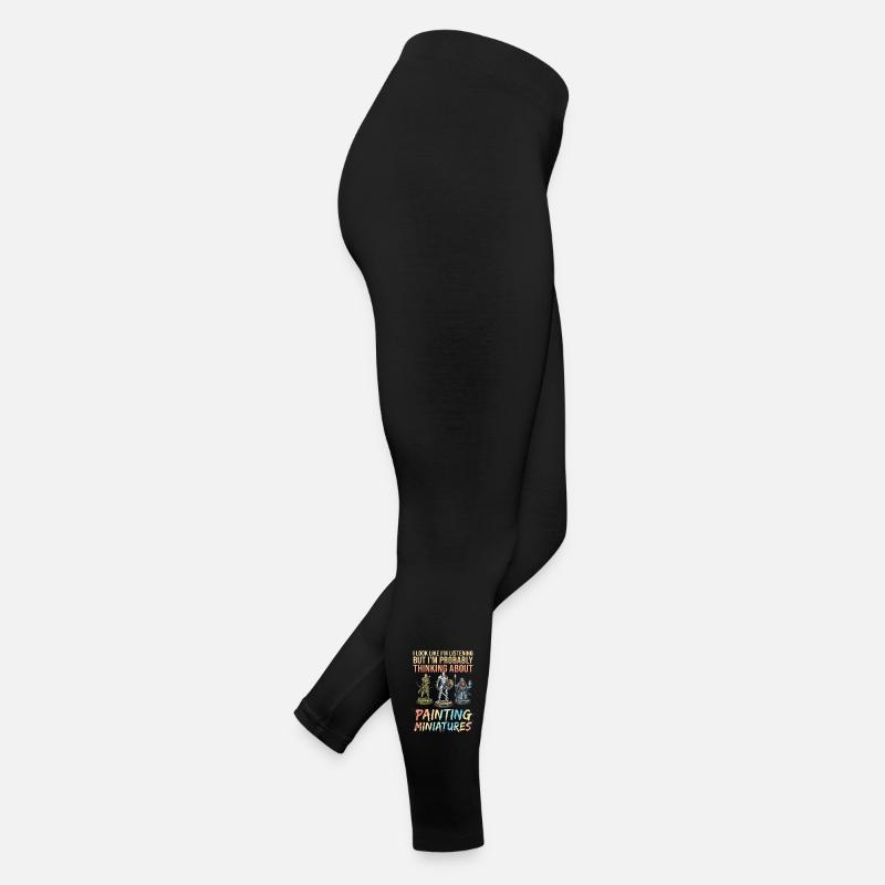 Denker beim Malen von Miniaturen Frauen Jersey Leggings