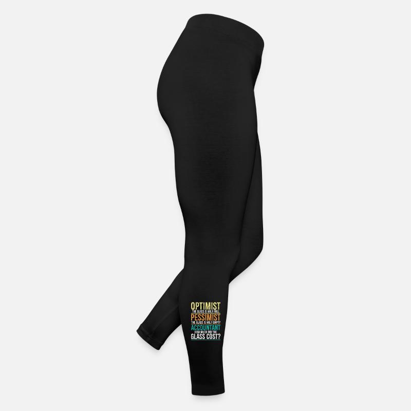 optimiste Le verre est à moitié plein pessimiste Legging en jersey Femme
