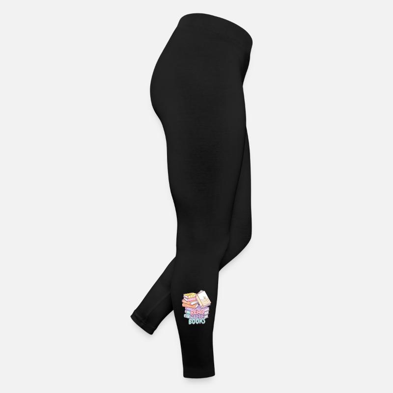 Style Kawaii mignon Stack of Books Design Legging en jersey Femme