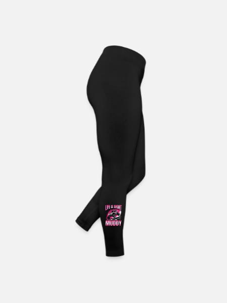 UTV Off Road Girl Woman 4 Wheeler Side by side - Frauen Jersey Leggings - Schwarz - Rechts