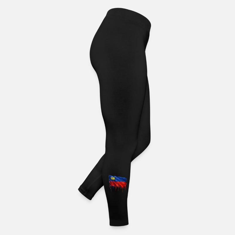 Couleurs colorées du drapeau du Liechtenstein Legging en jersey Femme