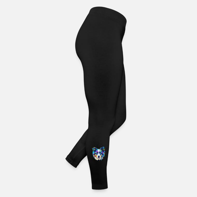 Bunte Australian Shepherd-Kunst Frauen Jersey Leggings