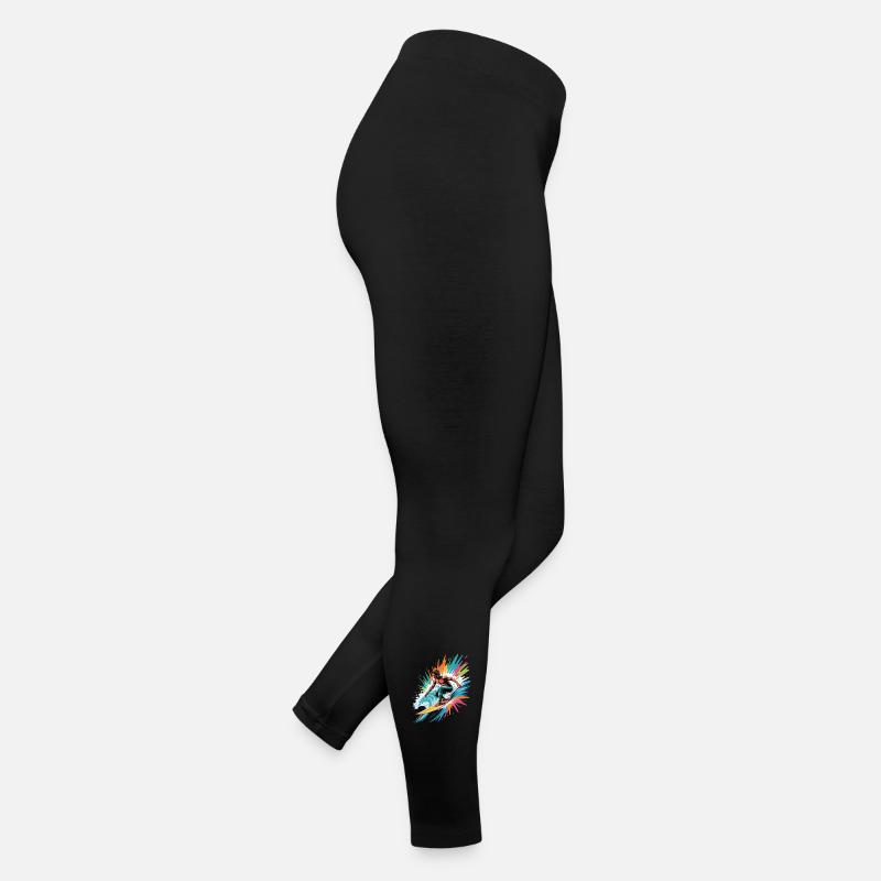 Aquarelles surfeuses colorées, éclaboussures, graffiti Legging en jersey Femme