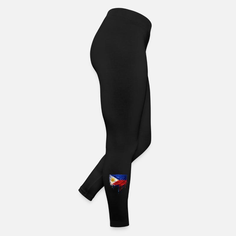 Philippines Flag Drop Art Women’s Jersey Leggings