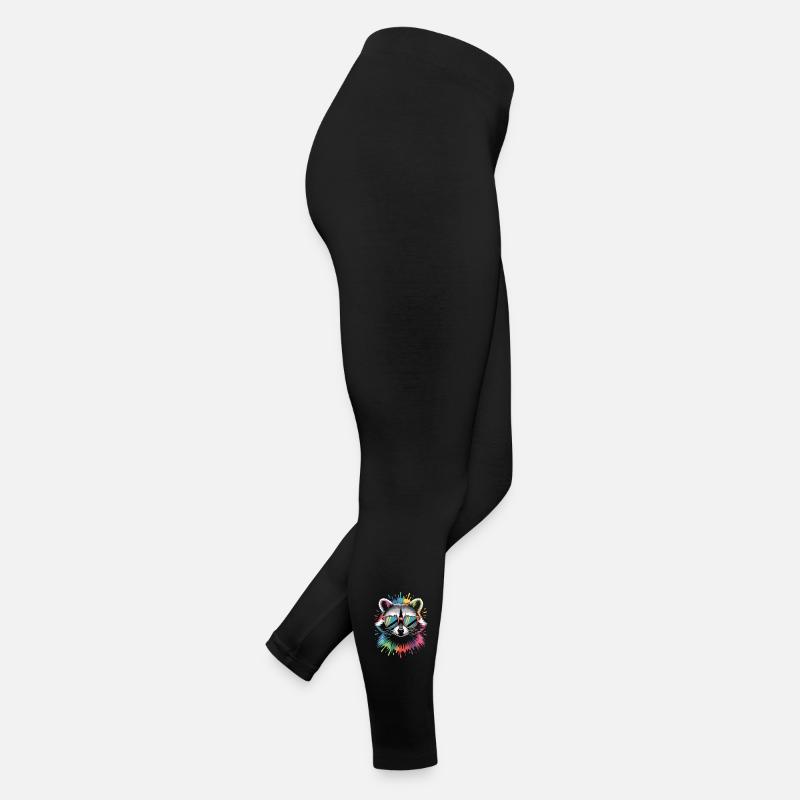 Explosion de la couleur des ratons laveurs Legging en jersey Femme
