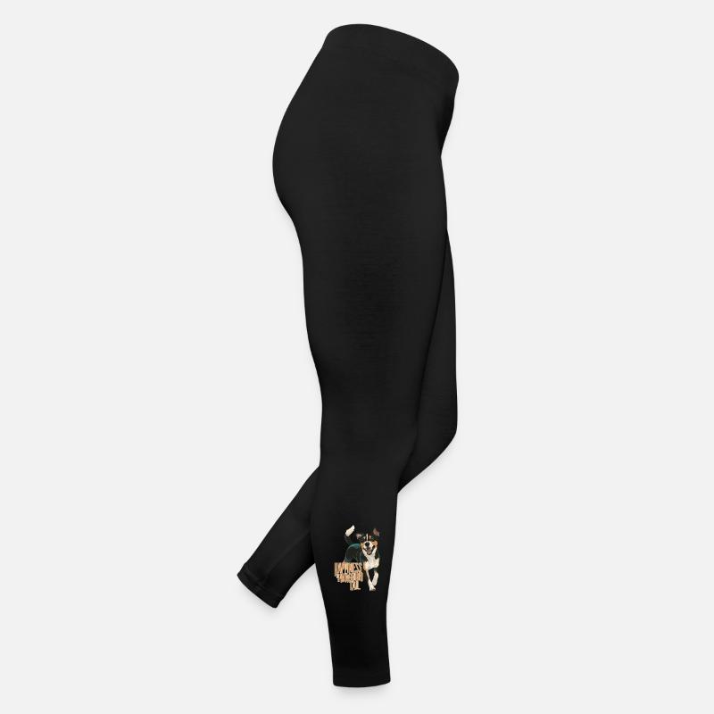 Le bonheur est un design de chien à queue qui remue Legging en jersey Femme