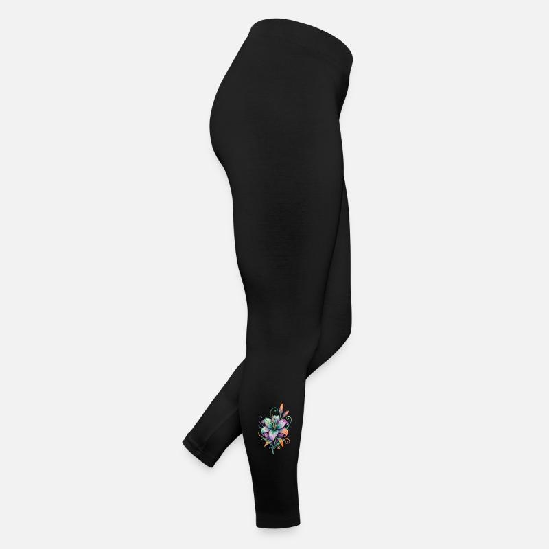 Magie colorée des lys et aquarelle Legging en jersey Femme