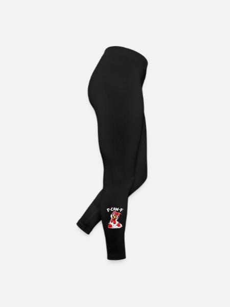 F-Caw-F Chicken Adult Humor Funny Rooster Fcawf - Frauen Jersey Leggings - Schwarz - Rechts