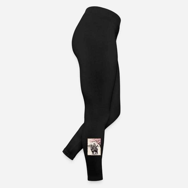 Cat rides llama Women’s Jersey Leggings