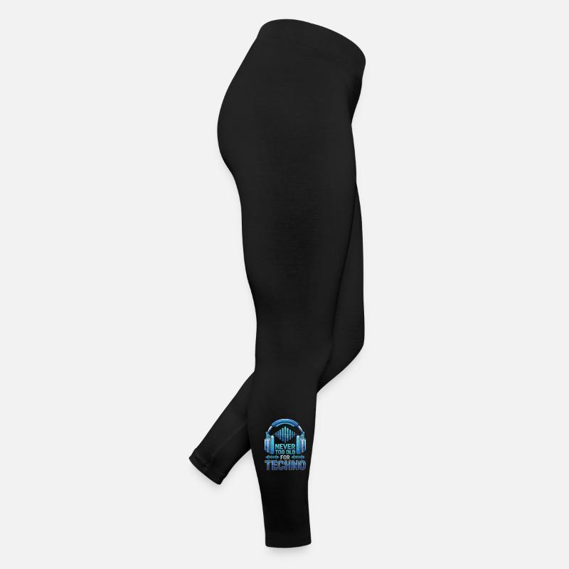 Never Too Old For Techno DJ Music Women’s Jersey Leggings