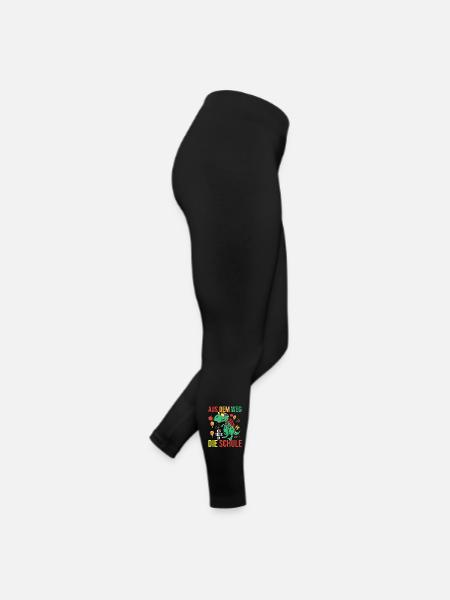 Kita Erste Klasse Katze Schüler Kindergarten - Frauen Jersey Leggings - Schwarz - Rechts