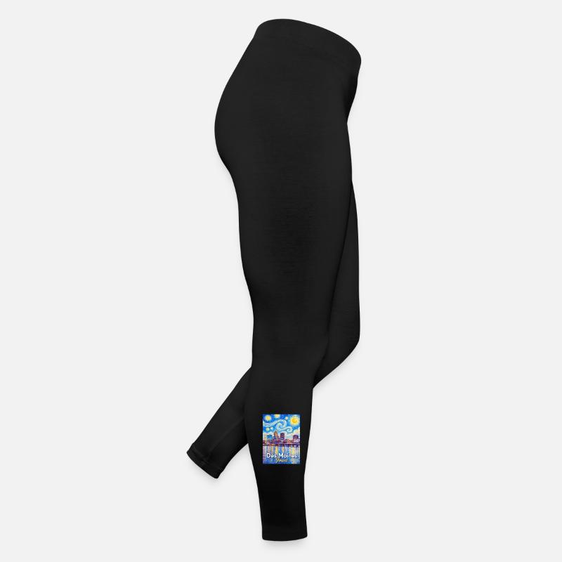 Des Moines Iowa Starry Night Women’s Jersey Leggings