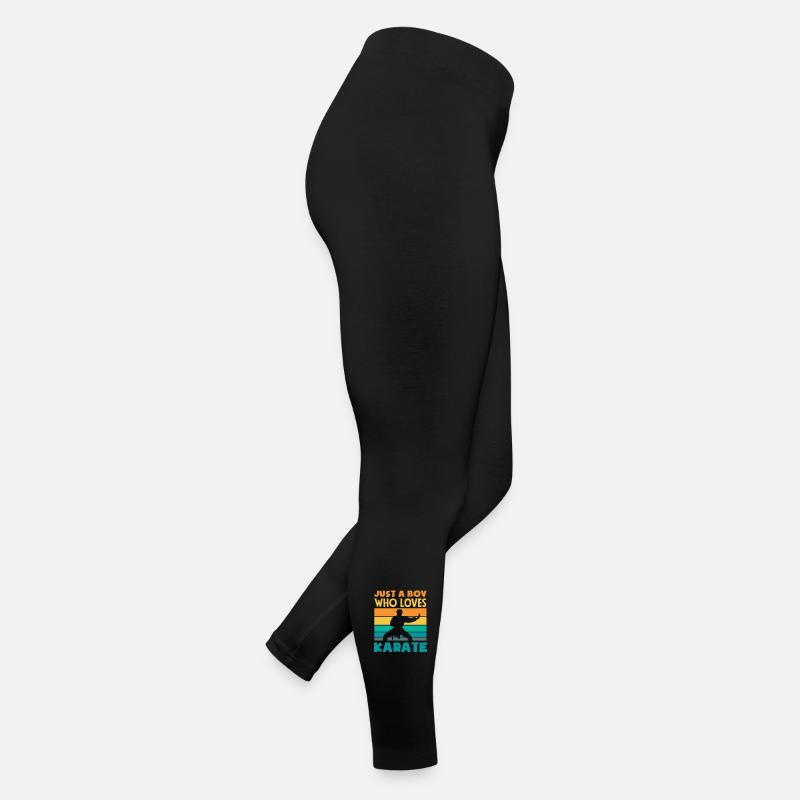 Just a boy who loves karate retro martial arts Women’s Jersey Leggings