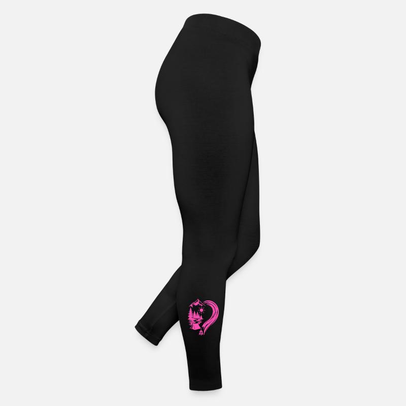 Herz Berge Camping Natur Abenteuer Frauen Jersey Leggings