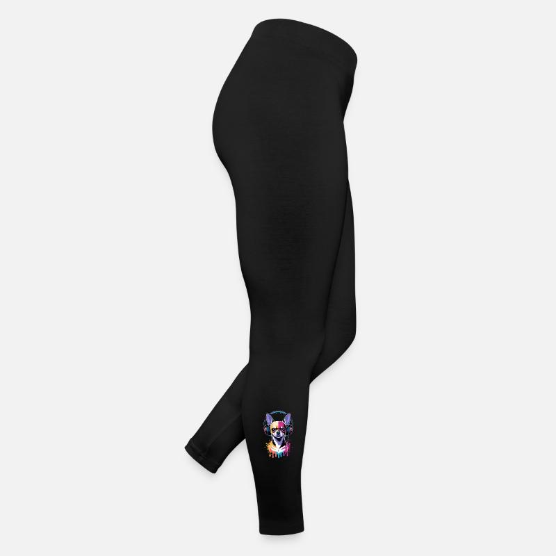 Chihuahua Kopfhörer Frauen Jersey Leggings