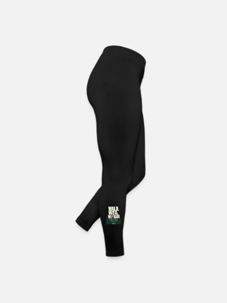Schwarzwald Wandern, Wald. Weg. Weitblick - Frauen Jersey Leggings - Schwarz - Rechts